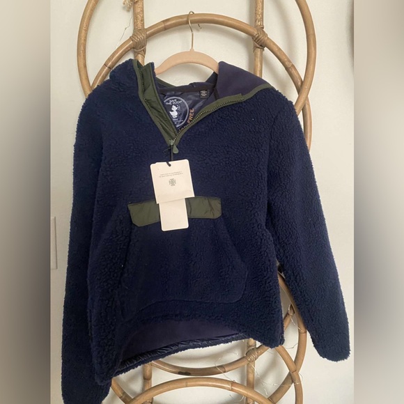 Save The Duck Navy Blue Teddy Fleece
Quarter Zip Jacket Hoodie Little Boy 12 NWT - Picture 1 of 5